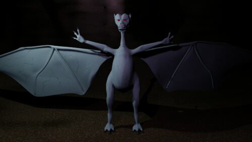 Chupacarba Spreading Wings From The Chupacabras Jig - A Monster Dance