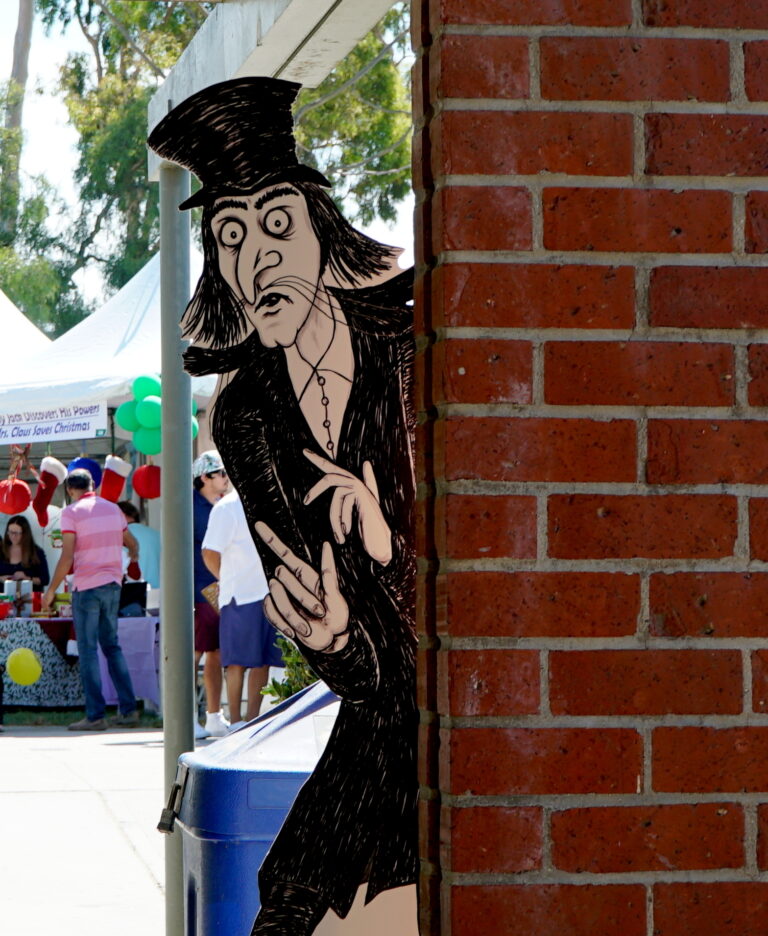 2018 O.C. Children's Book Festival - Mister Snark Lurking Behind Brick Wall