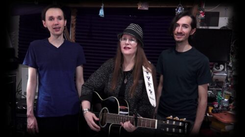 The Fairyflies band - Noel Lopez, Lori R. Lopez, Rafael Lopez singing Angry People