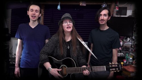 The Fairyflies band - Noel Lopez, Lori R. Lopez, Rafael Lopez singing Angry People