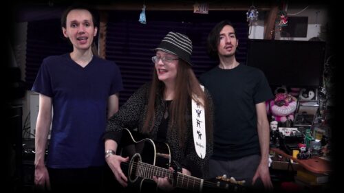 The Fairyflies band - Noel Lopez, Lori R. Lopez, Rafael Lopez singing Angry People