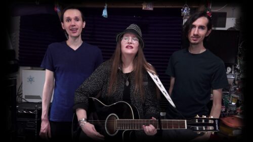 The Fairyflies band - Noel Lopez, Lori R. Lopez, Rafael Lopez singing Angry People