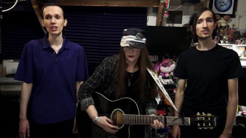 The Fairyflies band - Noel Lopez, Lori R. Lopez, Rafael Lopez singing Against The Knife