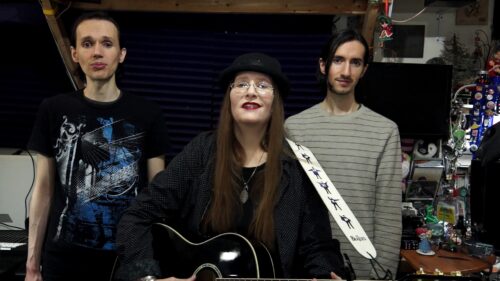 The Fairyflies band - Noel Lopez, Lori R. Lopez, Rafael Lopez singing The World Is One Family