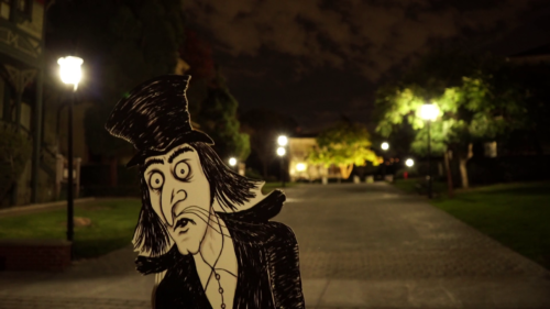 Mister Snark Lurking In A Victorian House Neighborhood